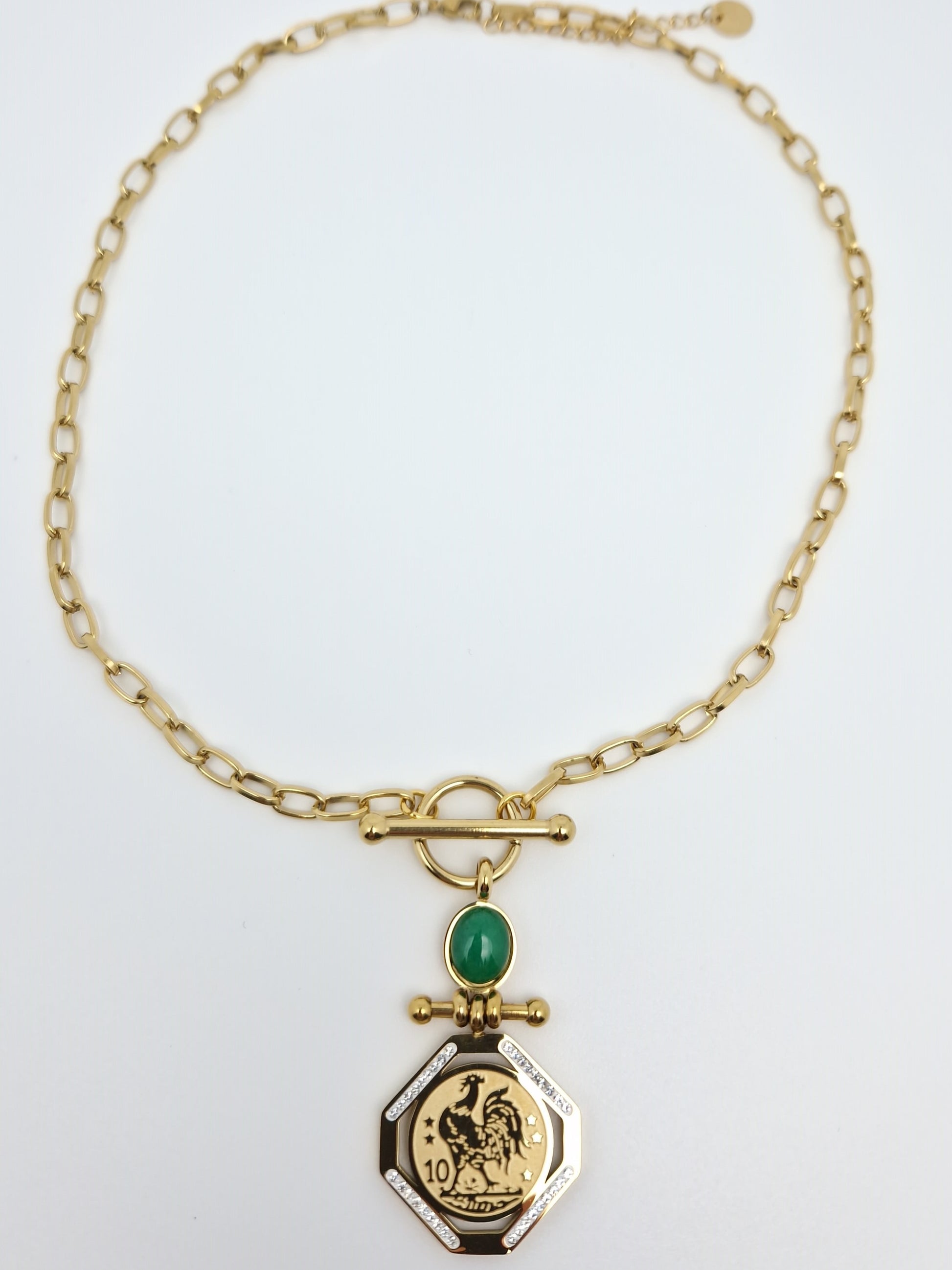 Collier COQ- VERT - Glam Bijoux